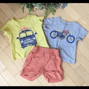 Tea tshirts and matching short set